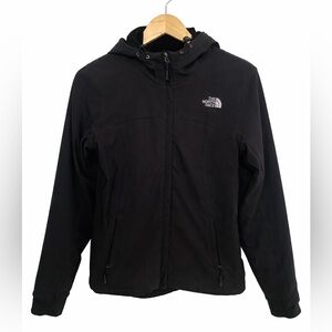 The North Face Black Hooded Soft Shell Jacket Fleece Lined Women’s Small